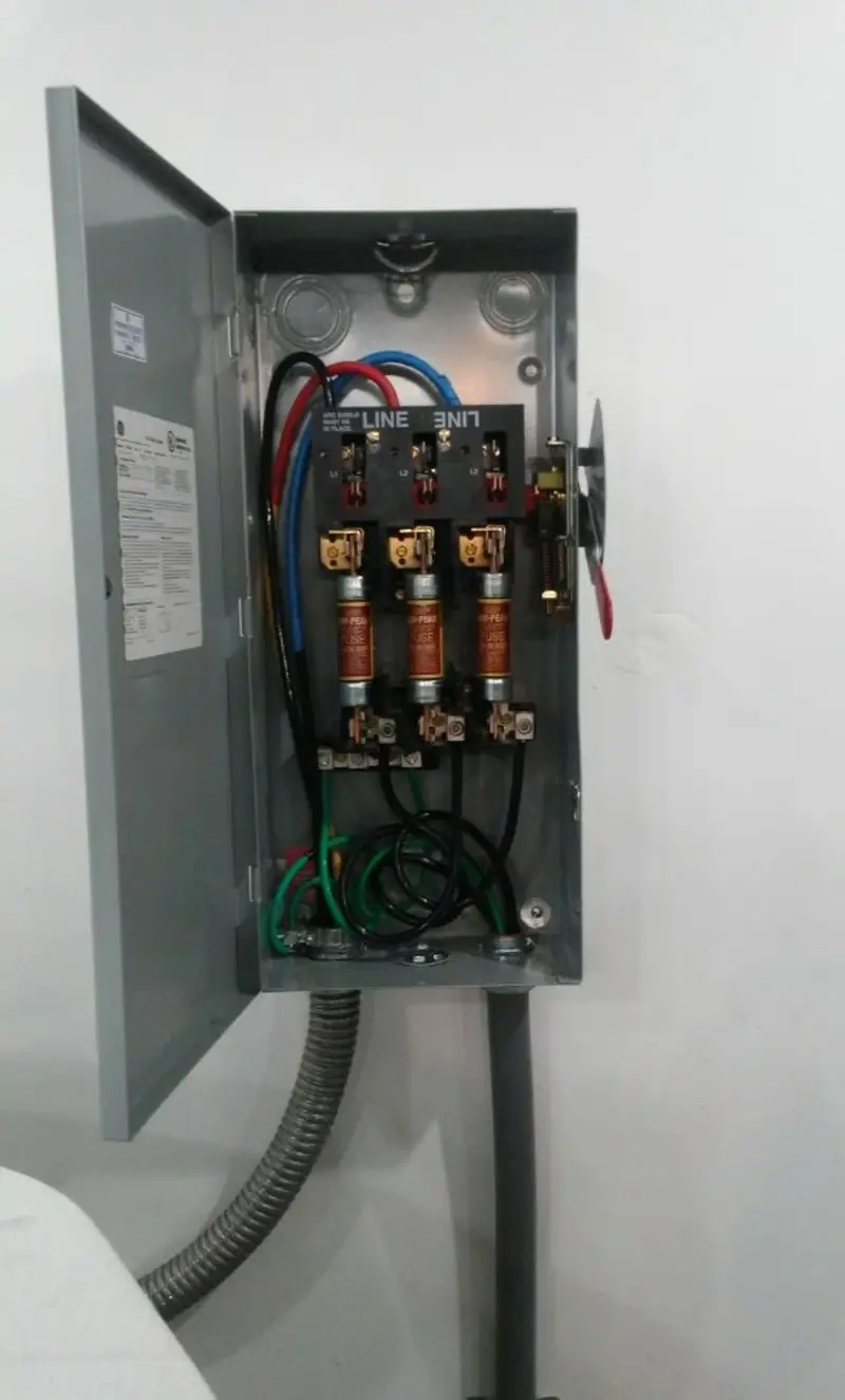 Three-phase disconnect switch installed for Electrical Wiring & Rewiring in Pinehurst